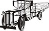 Vector clipart: vintage truck flame