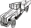 Vector clipart: vintage truck flame