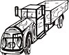 Vector clipart: vintage truck flame