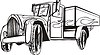 Vector clipart: vintage truck flame