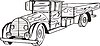 Vector clipart: vintage truck flame