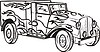 Vector clipart: vintage truck flame