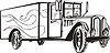 Vector clipart: vintage truck flame