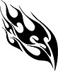 Vector clipart: flame tattoo