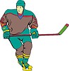 Vector clipart: ice hockey player