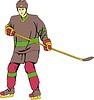 Vector clipart: ice hockey player