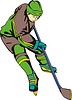 Vector clipart: ice hockey player