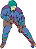 Vector clipart: ice hockey player