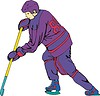 Vector clipart: ice hockey player