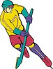 Vector clipart: ice hockey player