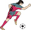 Vector clipart: soccer player