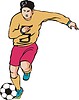 Vector clipart: soccer player