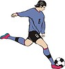 Vector clipart: soccer player