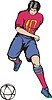 Vector clipart: soccer player