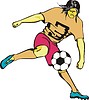 Vector clipart: soccer player