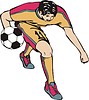 Vector clipart: soccer player