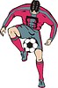 Vector clipart: soccer player