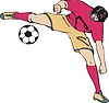 Vector clipart: soccer player