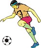 Vector clipart: soccer player