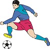 Vector clipart: soccer player