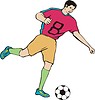 Vector clipart: soccer player