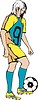 Vector clipart: soccer player