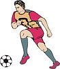 Vector clipart: soccer player