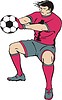 Vector clipart: soccer player