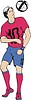 Vector clipart: soccer player