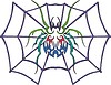 symmetrical spider & web tattoo