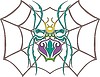 Symmetrical spider & web tattoo | Stock Vector Graphics