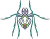 Vector clipart: symmetrical spider tattoo