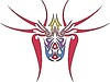 Vector clipart: symmetrical spider tattoo