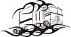 Vector clipart: truck flame