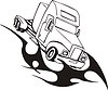 Vector clipart: truck flame