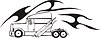 Vector clipart: truck flame