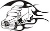 Vector clipart: truck flame