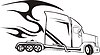 Vector clipart: truck flame