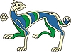 Vector clipart: Celtic dog clipart