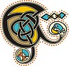 Vector clipart: celtic initial letter E