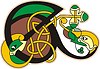 Vector clipart: celtic initial E