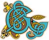 Vector clipart: celtic initial letter E