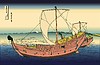Vector clipart: Hokusai. The Kazusa Province sea route