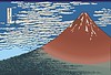 Vector clipart: Hokusai. South Wind, Clear Sky (or Red Fuji)