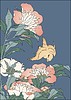 Vector clipart: Peonies and Canary (by Hokusai)