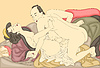 Vector clipart: Lovers (Japanese shunga)