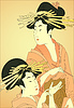 Vector clipart: Two Women (by Utamaro)