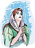 Vector clipart: woman praying