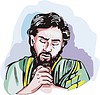 Vector clipart: man praying