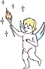 Vector clipart: angel holding a torch